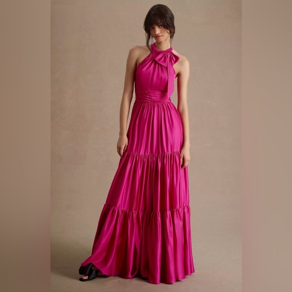 Mac Duggal Tiered Ruffle Halter Gown, NWT, size 4 - Picture 1 of 4